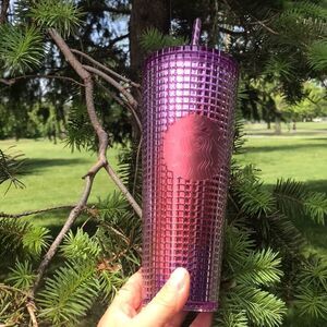 Starbucks Summer 2021 Pink Berry Grid Cup